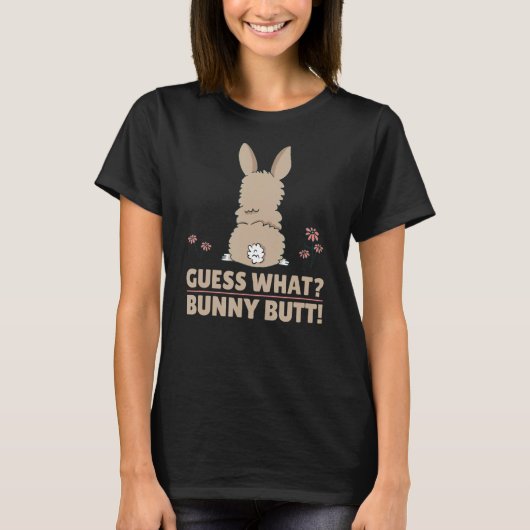 T-shirt Mignonne Lapin - Drôle Devinez Quel Beurre De Lapi (Devant)