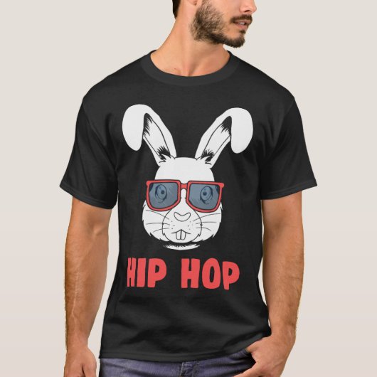 T-shirt Mignonne lapin Hip hop Bunny Gangster Rabbit Nerd (Devant)