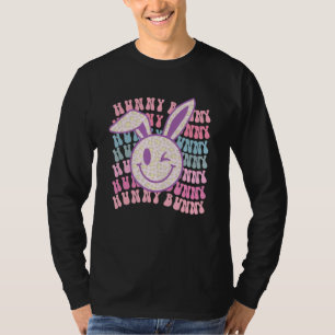 T-shirt Mignonne Lapin Pâques Grotte Lapin Sourire Smile F