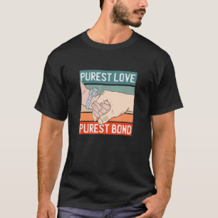 T-shirt Mignonne Le Pur Aime Le Pur Bond Bébé Tenant
