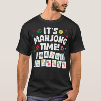 T-shirt Mignonne Mahjong Design Pour Hommes Femmes Jeu De 