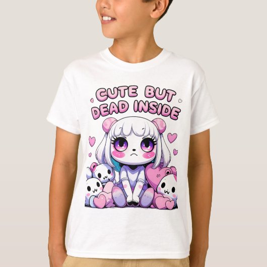 T-shirt Mignonne Mais Mort À L'Intérieur Pastel Goth T-shi (Devant)