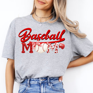 T-shirt Mignonne Maman Baseball Jour Jeu Mère moderne Chev