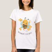 T-shirt Mignonne maman d'abeille à la grossesse révéler ba (Devant)