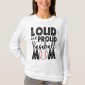 T-shirt Mignonne maman de baseball (Devant)