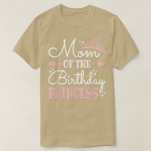 T-shirt Mignonne Maman De L'Anniversaire Princesse Drôle M (Design devant)