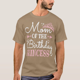 T-shirt Mignonne Maman De L'Anniversaire Princesse Drôle M
