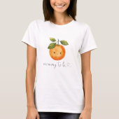 T-shirt Mignonne maman orange à être (Devant)