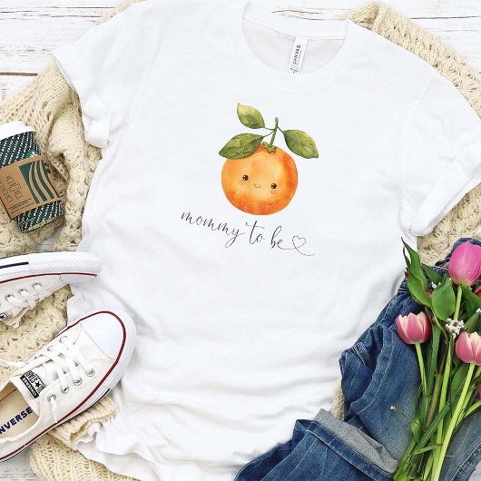 T-shirt Mignonne maman orange à être