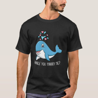T-shirt Mignonne Mariage Baleine Vous Me Mariez Baleine Fu