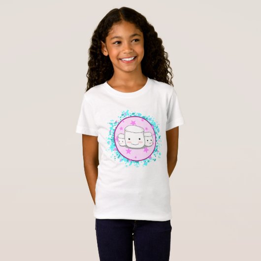 T-Shirt Mignonne Marshmallows (Devant entier)