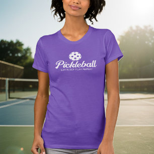 T-shirt Mignonne mauve pickleball slifit t shirt pour femm