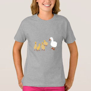 T-shirt Mignonne Mère Canard & Bébé Canettes