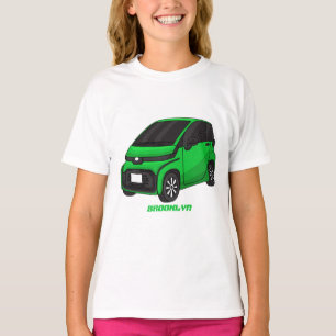 T-shirt Mignonne micro-voiture verte