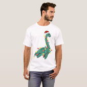 T-shirt Mignonne monstre de Lochness Noël (Devant entier)