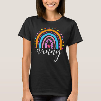 T-shirt Mignonne Nanny Arc En Ciel Pour Nanny Matching Fam