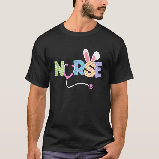 T-shirt Mignonne Nourriture De Pâques Bunny Oreilles Joyeu (Devant)