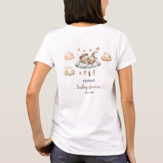 T-shirt Mignonne nuage d'ours en peluche en sommeil neuf t (Dos)
