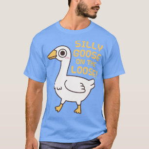 T-shirt Mignonne Oie Silly Sur Le Loose Drôle Dit