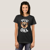 T-shirt Mignonne Oma Pug (Devant entier)