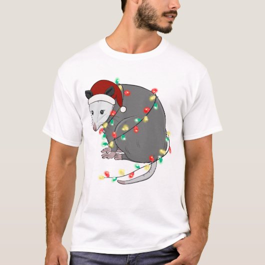 T-shirt Mignonne Opossum de Noël (Devant)