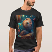T-shirt Mignonne Otter Bed Time Bored Sleepyhead Otter 1 (Devant)