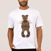 T-shirt Mignonne Ours en Teddy Brown avec ailes Angel (Devant)