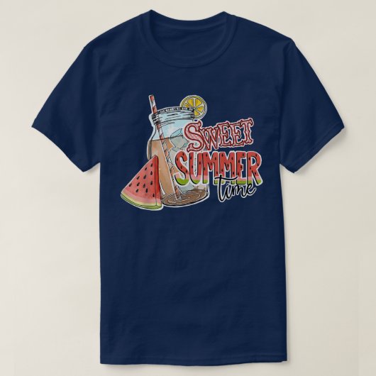 T-shirt Mignonne pastèque d'été doux Vacances d'été B (Design devant)