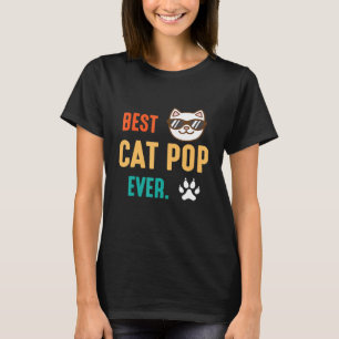 T-shirt Mignonne Paw Face Meilleur Chat Pop Joyeux Jour Po
