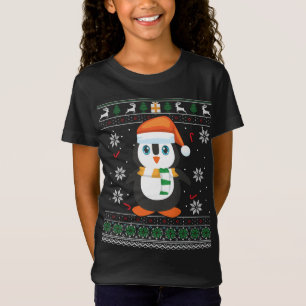 T-Shirt Mignonne Penguin Vilain Noël