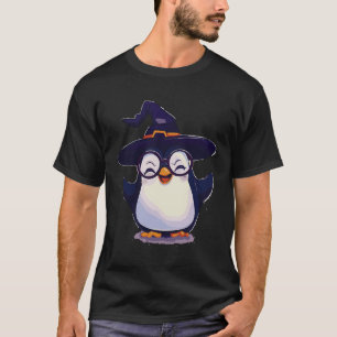 T-shirt Mignonne Penguin Visage Design Halloween 2023 Cost