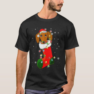 T-shirt Mignonne Père Noël Saucisse Chien Chien Chien Chie