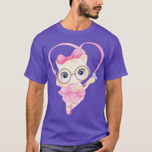 T-shirt Mignonne petite chatte avec ballerine Drôle Citati