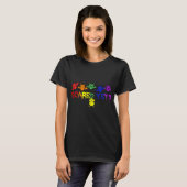 T-shirt Mignonne Petite Fierté chauves-souris arc-en-ciel  (Devant entier)