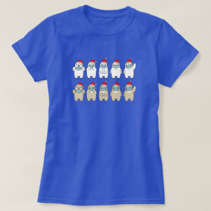 T-shirt Mignonne porte masque casquette de Noël