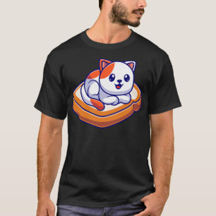 T-shirt Mignonne Pose Sur Le Dessin Du Pain