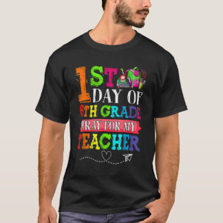 T-shirt Mignonne Priez Pour Mon Enseignant Premier Jour De