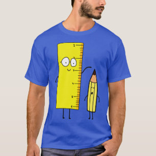 T-shirt Mignonne Règle Mesure Un Crayon