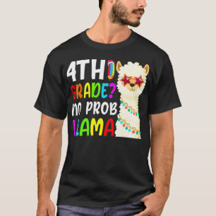 T-shirt Mignonne Retour À L'École No ProbLlama Étudiants Q