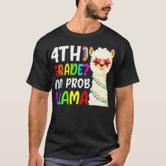 T-shirt Mignonne Retour À L'École No ProbLlama Étudiants Q