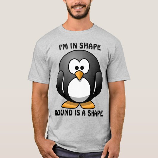 T-shirt Mignonne Rond De Pingouin Est Une Plaisanterie De  (Devant)