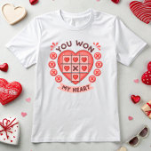 T-shirt Mignonne Saint Valentin Vous avez gagné mon coeur