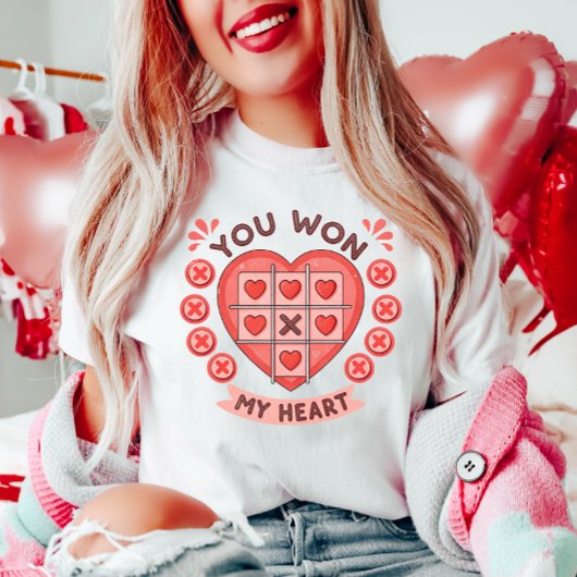 T-shirt Mignonne Saint Valentin Vous avez gagné mon coeur