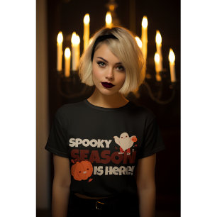 T-shirt Mignonne saison Éffrayante Fantôme et Halloween Ci