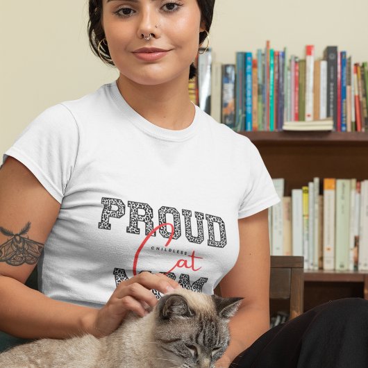 T-shirt Mignonne simple design chat maman