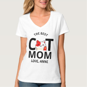 T-shirt mignonne simple Valentine's day chat maman personn