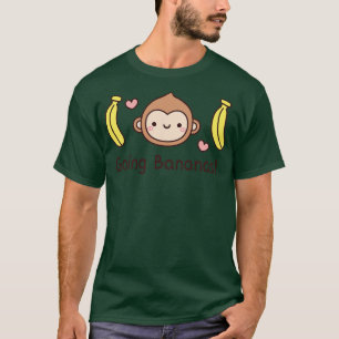 T-shirt Mignonne singe Goûter Bananes Drôle