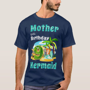 T-shirt Mignonne Sirène Mère Du 9E Anniversaire