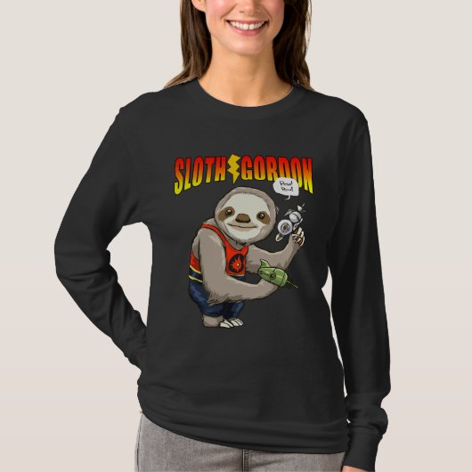 T-shirt Mignonne Sloth Science Fiction drôle (Devant)