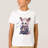 Mignonne souris en pyjama avec café. Rat et café